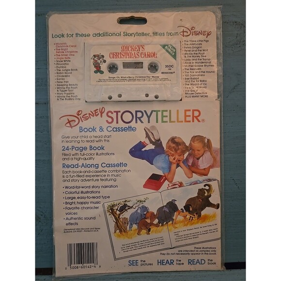 VTG Disneyland Vista Records 1980 Mickey’s Christmas Carol Book & Cassette - Picture 2 of 4